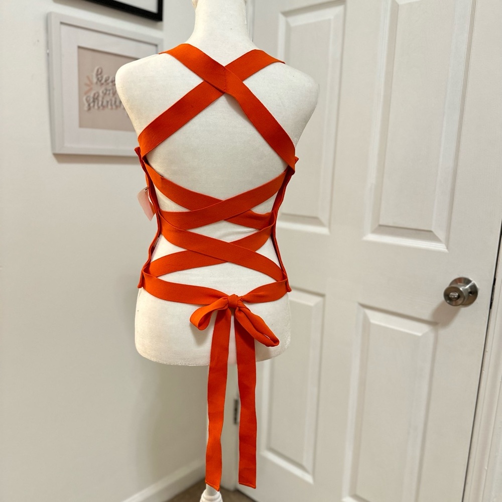 Akira Open Back 🤩 Lace Up Bandage Top - NWT - sz S